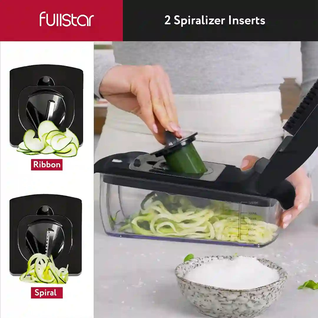 spiralize inserts of Fullstar Viral Vegetable Chopper