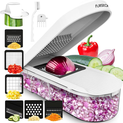 fsamz-b0bwn548v2-main | Fullstar Pro Core Vegetable Chopper & Mandoline Slicer — 6-in-1, Black