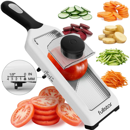fsamz-b0fktg73wk-main | Fullstar - Handheld Mandoline Vegetable Slicer & Julienne Cutter — 2-in-1, White