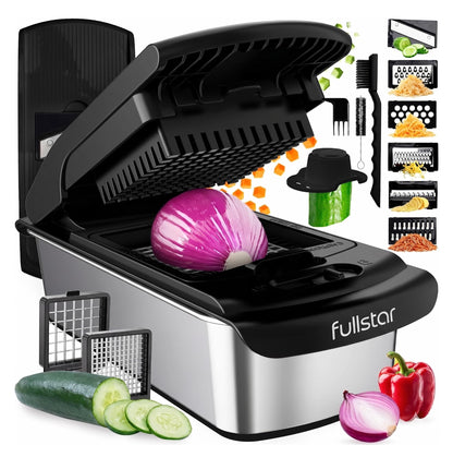 fsamz-b0fzwlh7j3-main | Fullstar Pro Original Vegetable Chopper & Mandoline Slicer Kitchen Gadget — 8-in-1, Stainless Steel