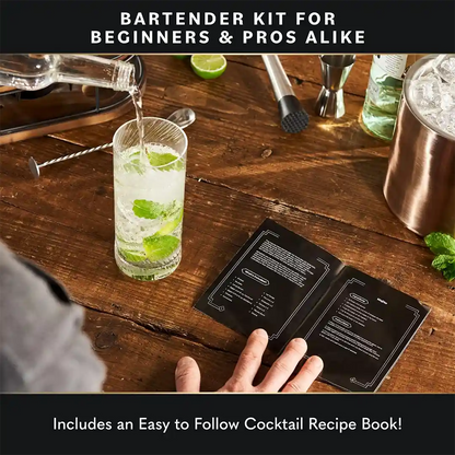 using recipe book w/ Home Hero Bartender Kit