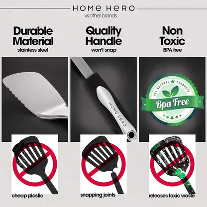 features of Home Hero Utensil Set Stainless Steel