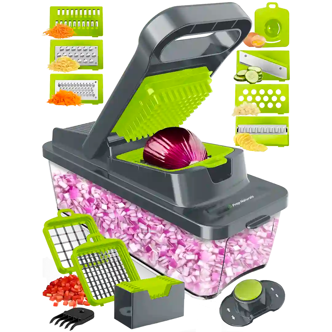 chopping onion w/ PrepNaturals Hybrid Chopper/Mandoline