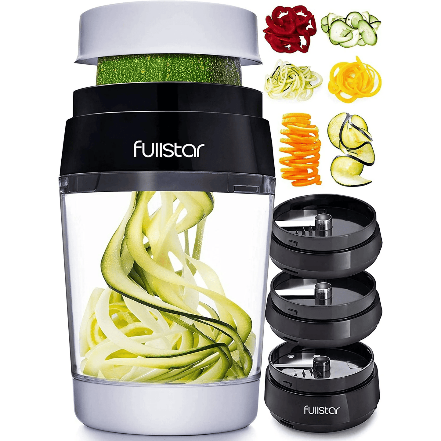Fullstar Vegetable Spiralizer - Zucchini Spaghetti Maker 6 in 1